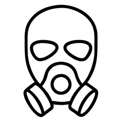 Simple outline of a gas mask silhouette