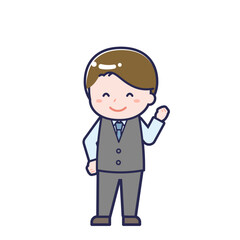 販売員／ななめ／男性 04