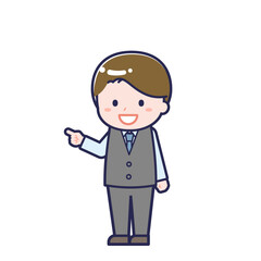 販売員／ななめ／男性 16