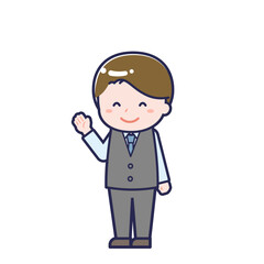 販売員／ななめ／男性 17