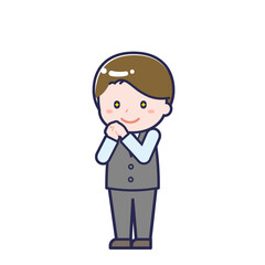 販売員／ななめ／男性 22