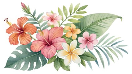 watercolor valentine floral background