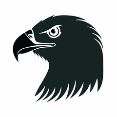 Obraz premium Silhouette of a buffalo's head, taken from the side, highlighting its massive horns curving outwards, with a thick, strong