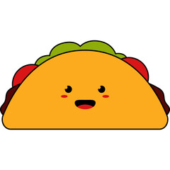 Taco Cartoon Illustration
