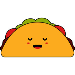 Taco Cartoon Illustration