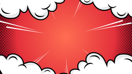 Red comic book explosion background perfect for vibrant designs, superhero themes, dynamic posters, action packed illustrations, energetic graphic novels.
