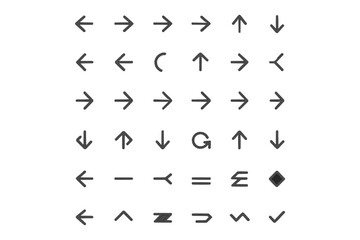 vector icons of arrows of different types