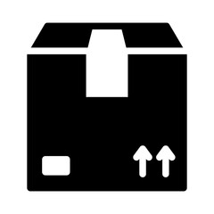 package glyph icon for shipped item and postal parcel
