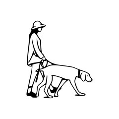 outdoors recreation: person with pet