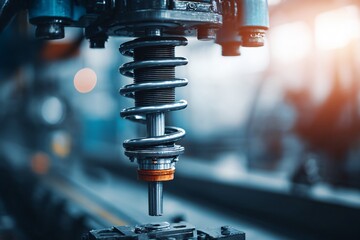 Engineering Insights Automotive Suspension Component Manufacturing Process in Industrial Photography