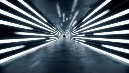 Radial motion of bright white light forming a tunnel moving forward endlessly. Tech, sci-fi, or spiritual-inspired background - Powered by Adobe