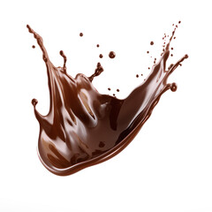 A chocolate splash on a transparent background