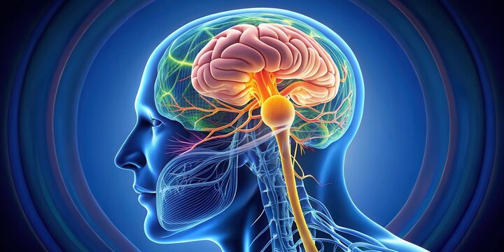 Detailed illustration of adrenal cortex and medulla