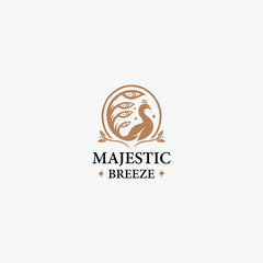 Majestic breeze logo design illustration.