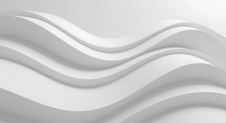 Abstract White Wavy Layers Elegant Background Texture
