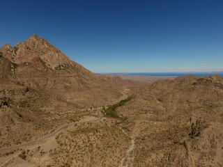 DESIERTO EN LAS MONTAÑAS DE LORETO BAJA CALIFORNIA SUR MEXICO