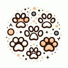 illustration of animal footprints