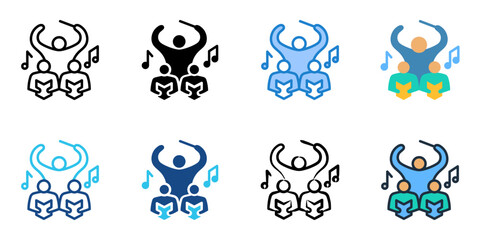 Chorus icon set multiple style collection 
