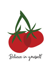 abstract art tomato elements illustration