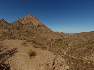 DESIERTO EN LAS MONTAÑAS DE LORETO BAJA CALIFORNIA SUR MEXICO