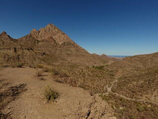 DESIERTO EN LAS MONTAÑAS DE LORETO BAJA CALIFORNIA SUR MEXICO