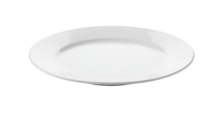 Simple White Ceramic Dinner Plate.