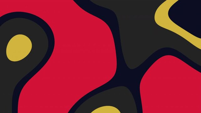 赤と黒と金の抽象的な流動パターン