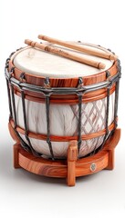 Drum with wooden accents