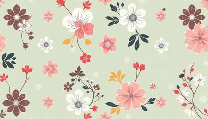 Twenty unique Japanese-inspired floral and geometric vector seamless patterns  Perfect for textile, apparel, and web design,  flower,  gold