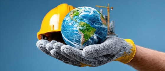 Earth held in protective hands