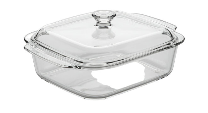 Square Glass Baking Dish with Lid.