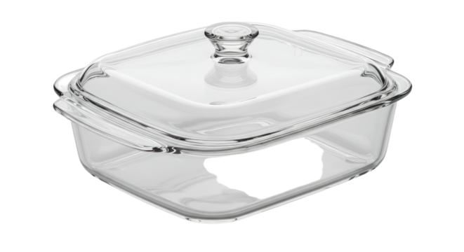 Square Glass Baking Dish with Lid.
