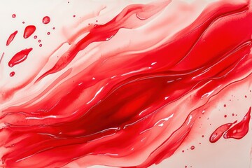 Delicate Red Ink Wash with Soft Color Gradients. Abstract Background