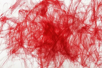 Energetic Red Scribble Chaos on Textured Canvas. Abstract Background