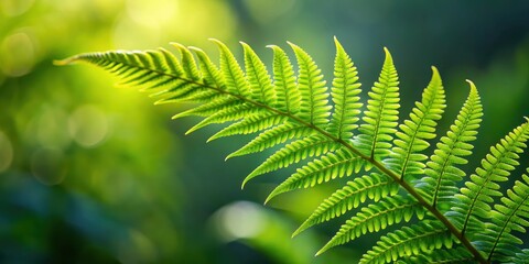 A delicate green fern with tiny leaves arranged in a lush