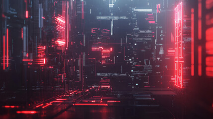 Obraz premium Minimalistic dark digital background with a sleek, futuristic aesthetic. 