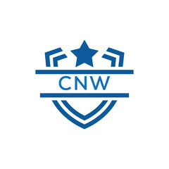 Dynamic Tech Logo Design with CNW Letters and Abstract Motion Elements – Modern Business Identity. CNW Letter Logo.
