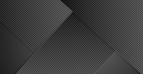 Abstract lines, shapes, and contrasting colors create a contemporary design, featuring angled stripes and planes in varying tones of grey, conveying a feeling of modernity and sophistication