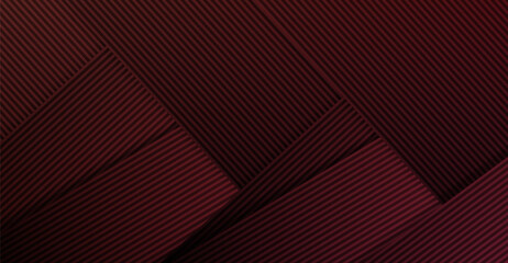 Abstract background featuring deep burgundy and maroon hues with layered geometric shapes formed by parallel striped lines creating a sense of depth and texture