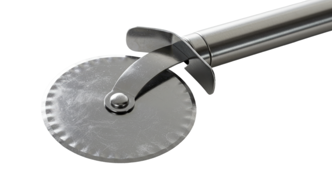 Stainless Steel Pizza Cutter Tool. - Powered by Adobe