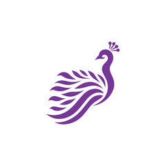 Elegant peacock logo