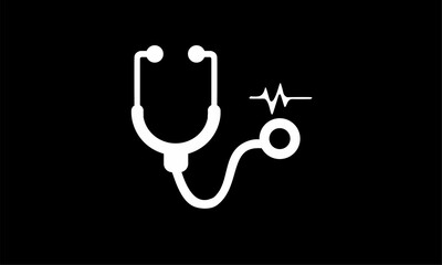 stethoscope medical equipment icon.