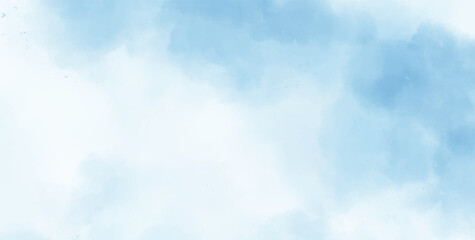 Abstract watercolor art background template. blue and white watercolor backdrop empty space for text, banner, presentation or product display graphic design