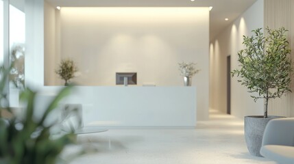 Serene Minimalist Lobby Interior Design
