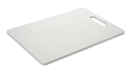 White Plastic Cutting Board with Handle 1.