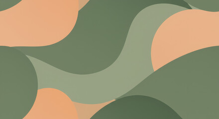 Abstract Composition of Flowing Shapes in Earthy Tones.