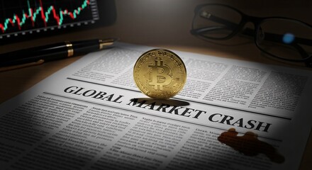 Bitcoin cryptocurrency global market crash news finance investment risk blockchain technology economy digital gold