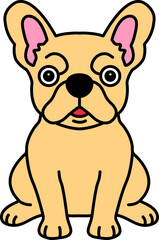 illustration icon of a French Bulldog