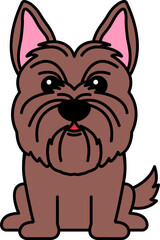 illustration icon of a Yorkshire Terrier dog
