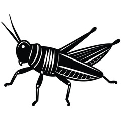 Grashoper vector silhouette Single collection 